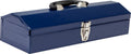 16" Portable Steel Tool Box with Metal Latch Closure, Blue Y257005