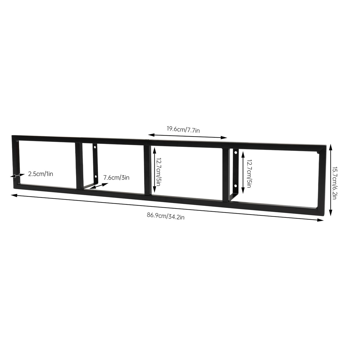 Wall Mount 34 Inch Media Storage Rack L160
