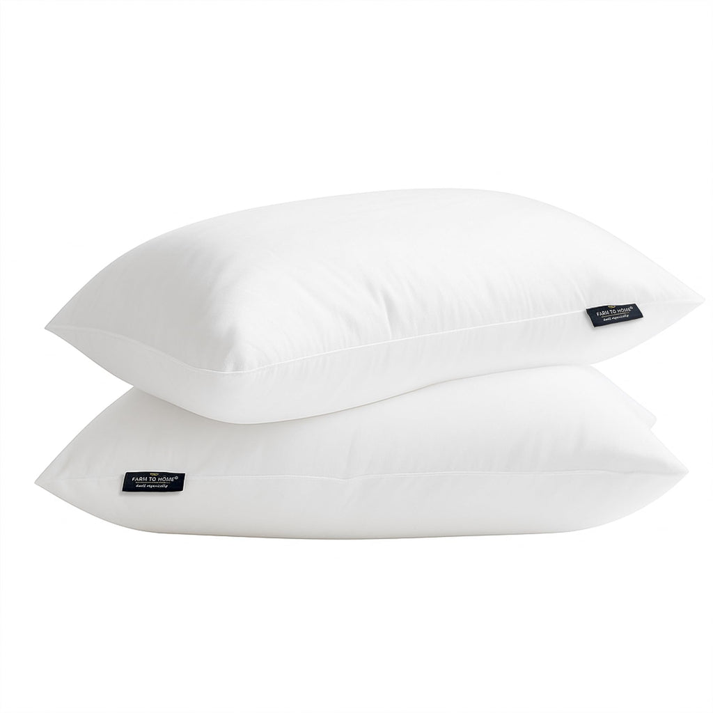 100% Organic Cotton Cover King Size Bed Pillows Set of 2 Y417379