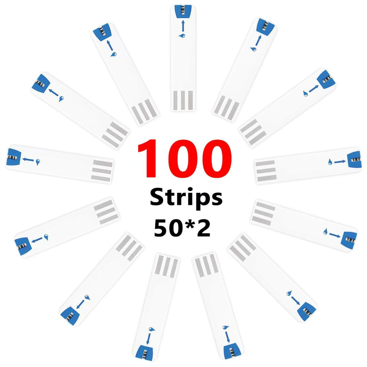 Blood Glucose Test Strips 2 Bottles of 50 Pcs K523