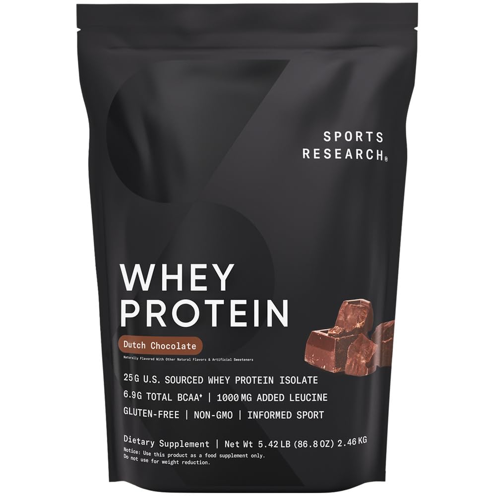 Whey Protein Isolate Powder Dutch Chocolate 5.42lb Bag J66874