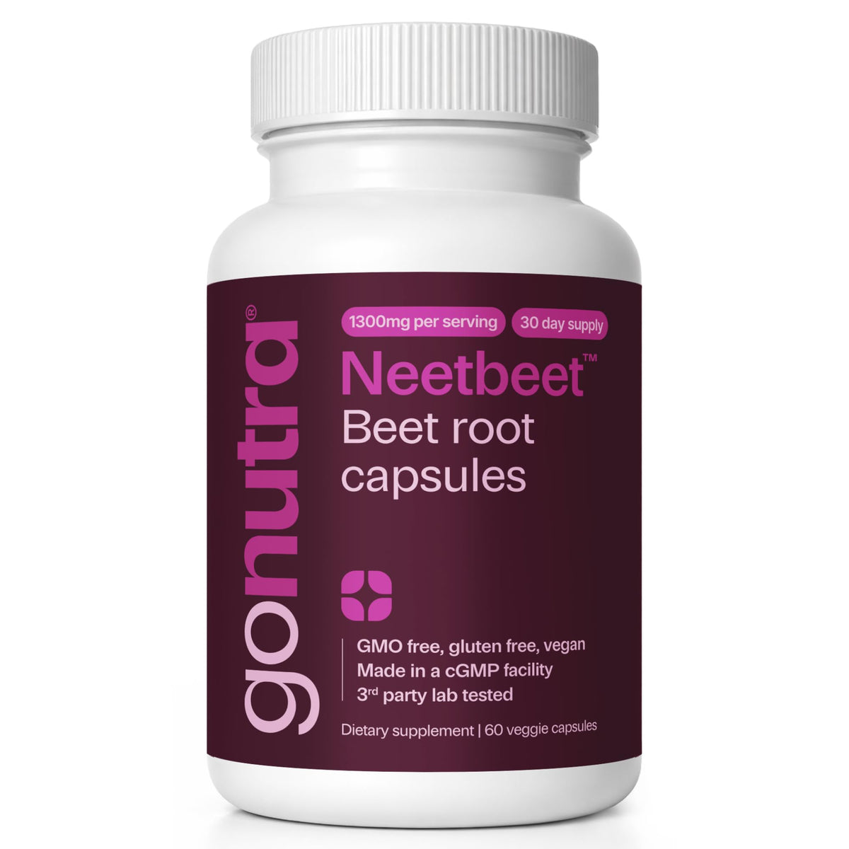 Organic Beet Root Capsules 1300mg 60ct Y701