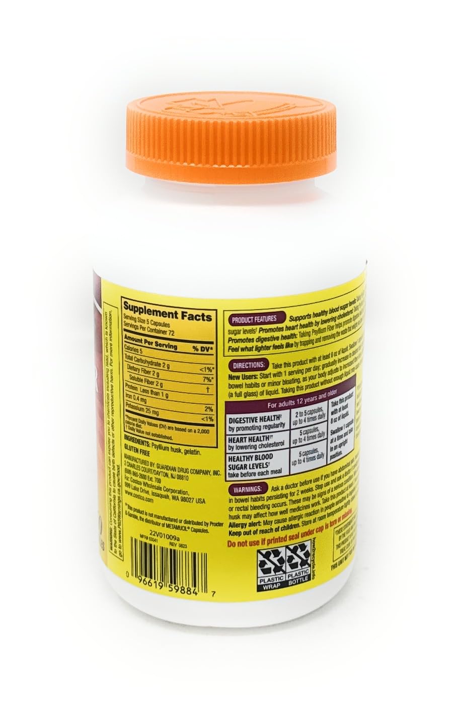 Fiber Supplement 360 Capsules F4720
