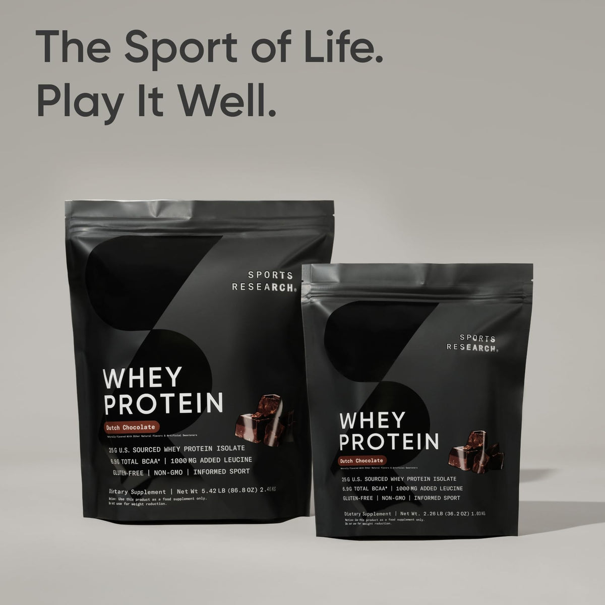 Whey Protein Isolate Powder Dutch Chocolate 5.42lb Bag J66874