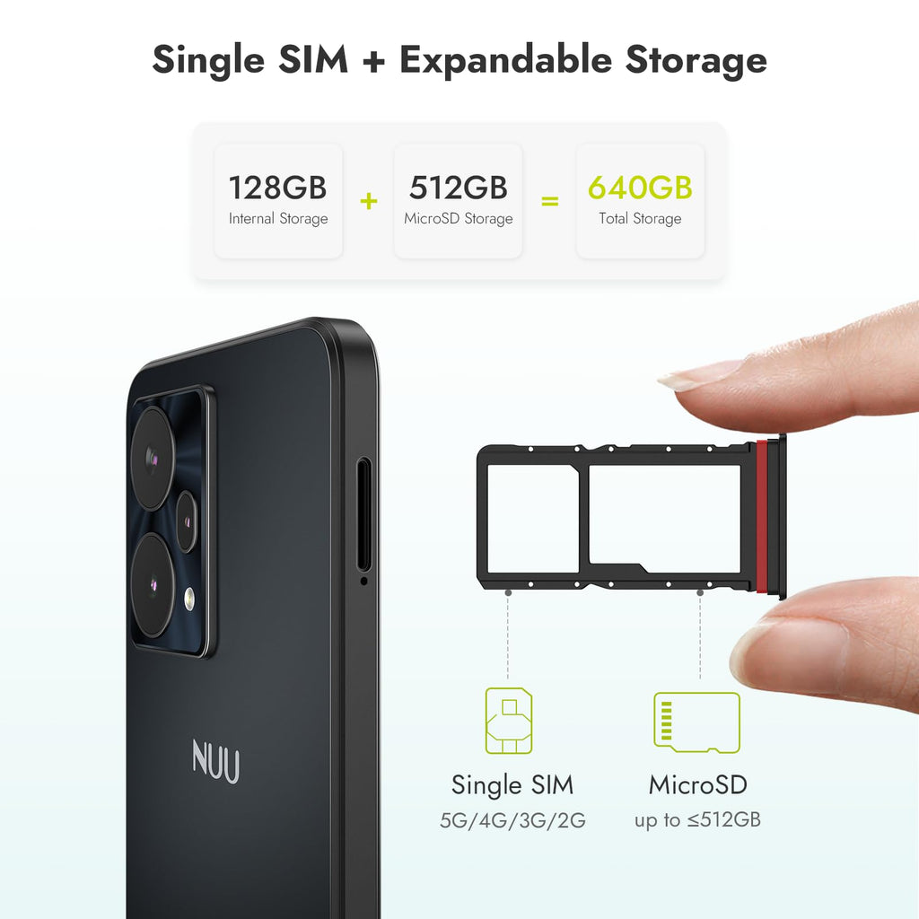 5G Unlocked Android Smartphone 128GB Black D303