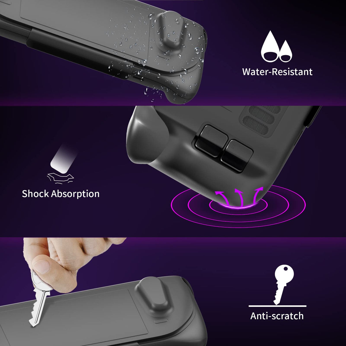Ultra Slim TPU Protective Case with Front Cover for Steam Deck/OLED Q143212