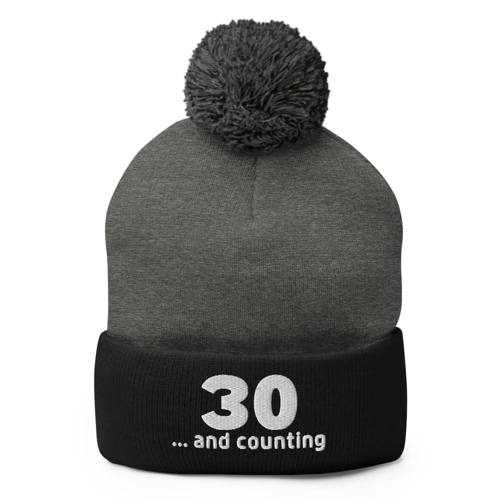 30th Birthday Pom Pom Beanie Winter Hat F23065