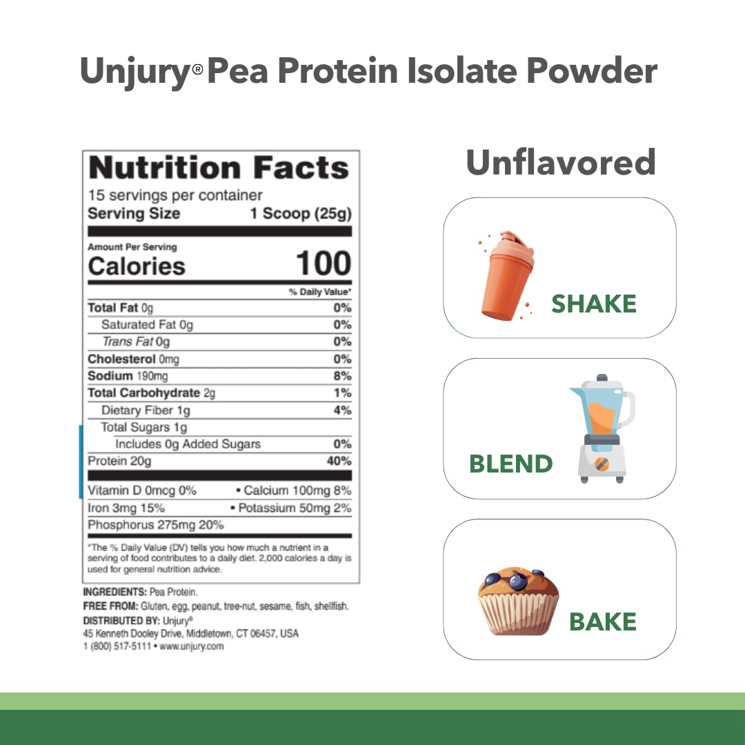 Vegan Unflavored Protein Powder 20 Servings N526