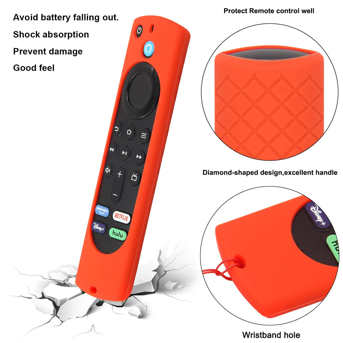 Silicone Remote Cover with Lanyard W684