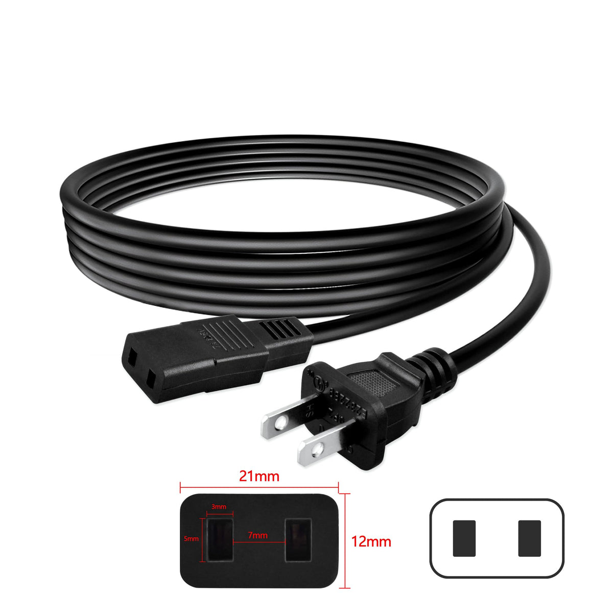 AC Power Cord Charging Cable 110V - 240V Household Cord E17610