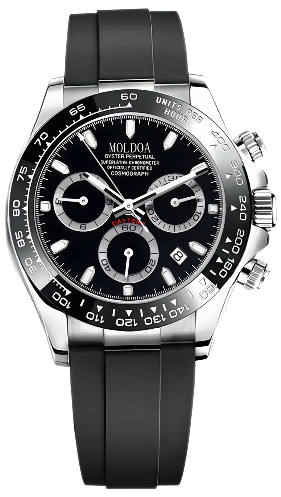 Men's Analog Quartz Chronograph Waterproof Silicone Strap Watch R790572