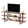 Walnut 65 Inch 3-Tier TV Stand J3938