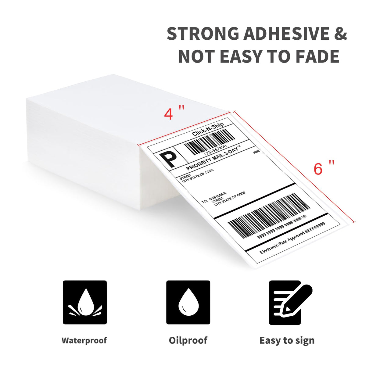 4x6 Thermal Shipping Labels B15827