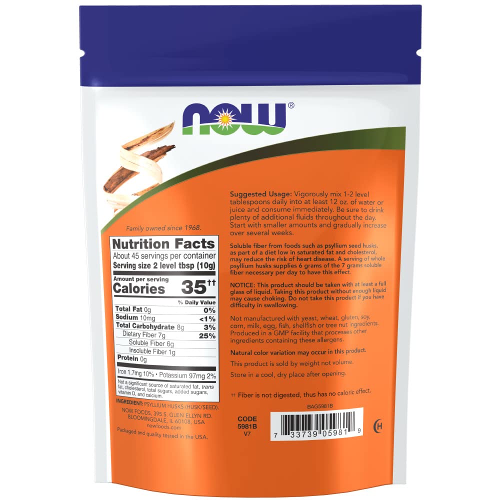Psyllium Husks Whole 16 Oz Pack of 2 O25500