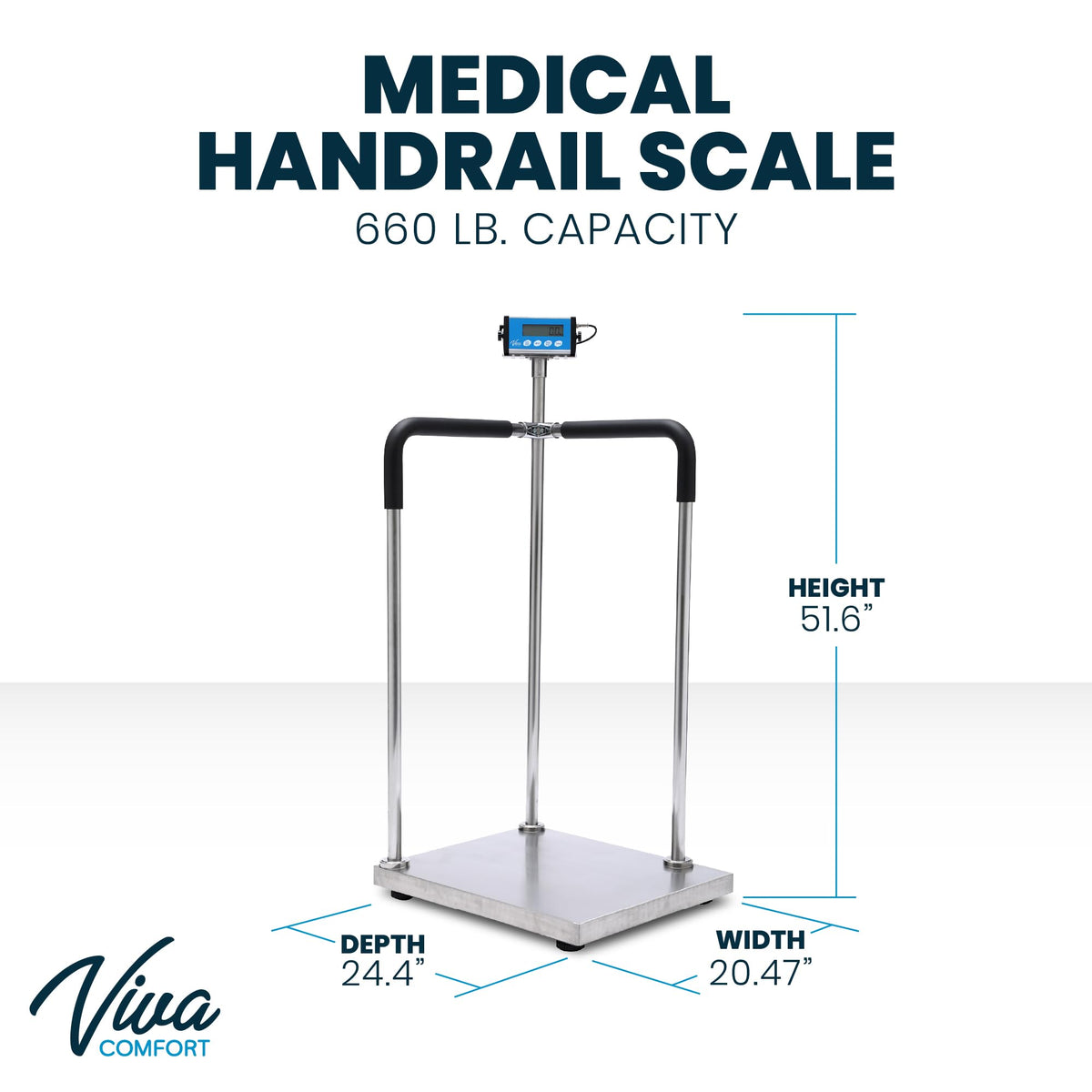 Medical Grade Digital Scale with Handles 660 lb Weight Capacity W777095