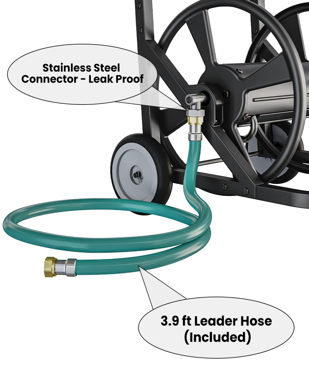 Garden Hose Reel Cart with Wheels M728