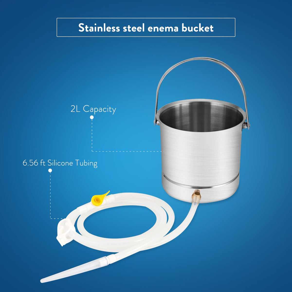 Coffee Enema Bucket Kit Stainless Steel 1.8 Quart E6512