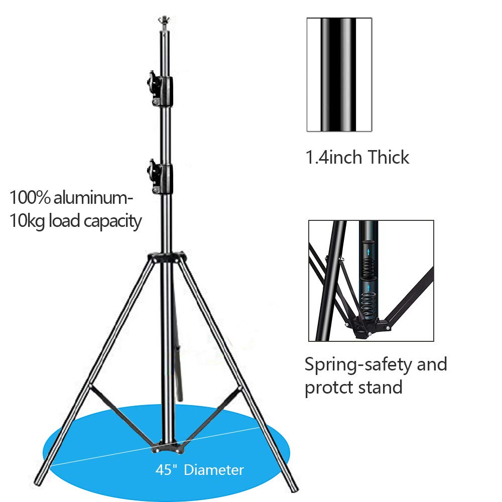 12ft x 10ft Adjustable Photography Backdrop Stand Kit with Carry Bag M933871