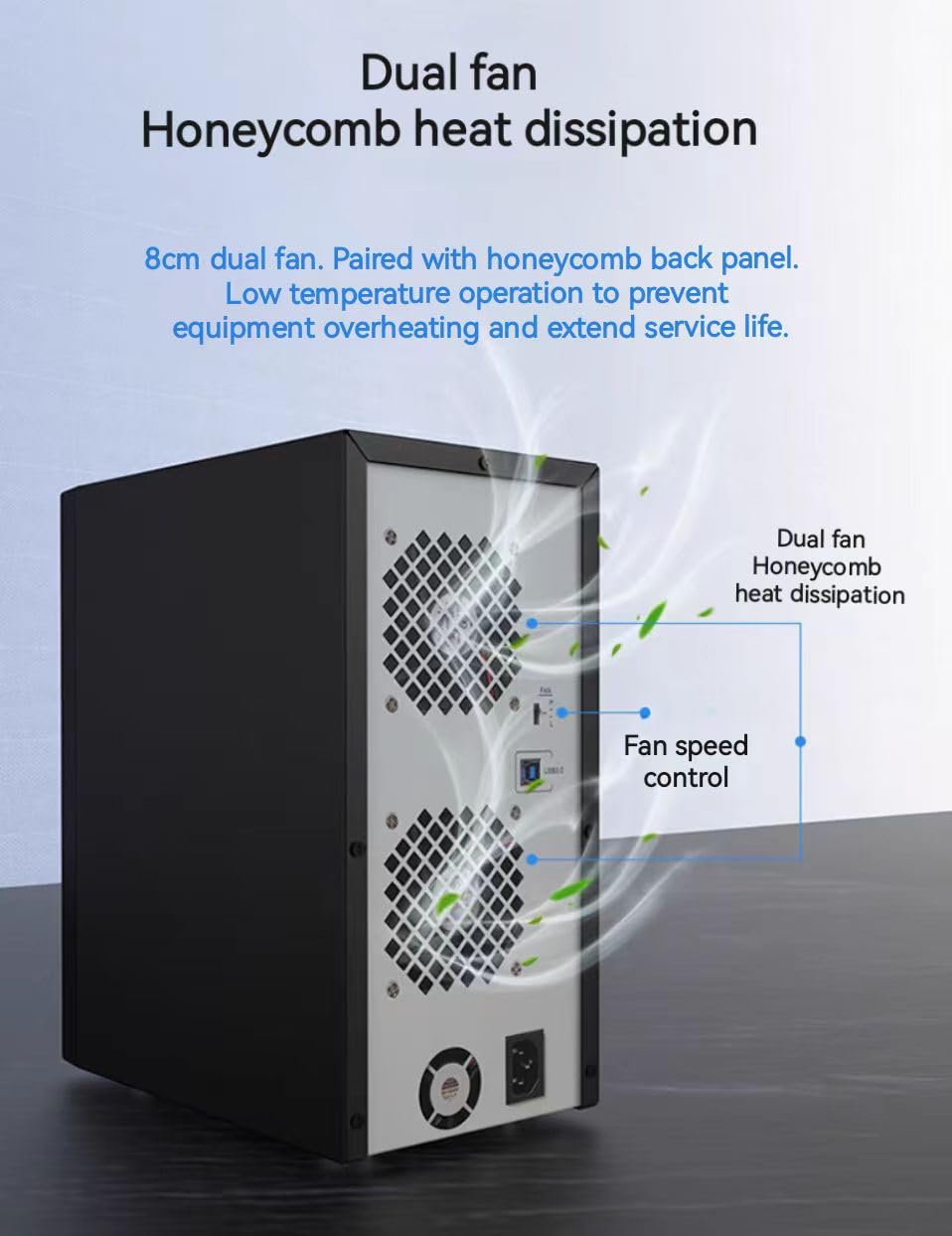 8-Bay Black Hard Drive Enclosure V427