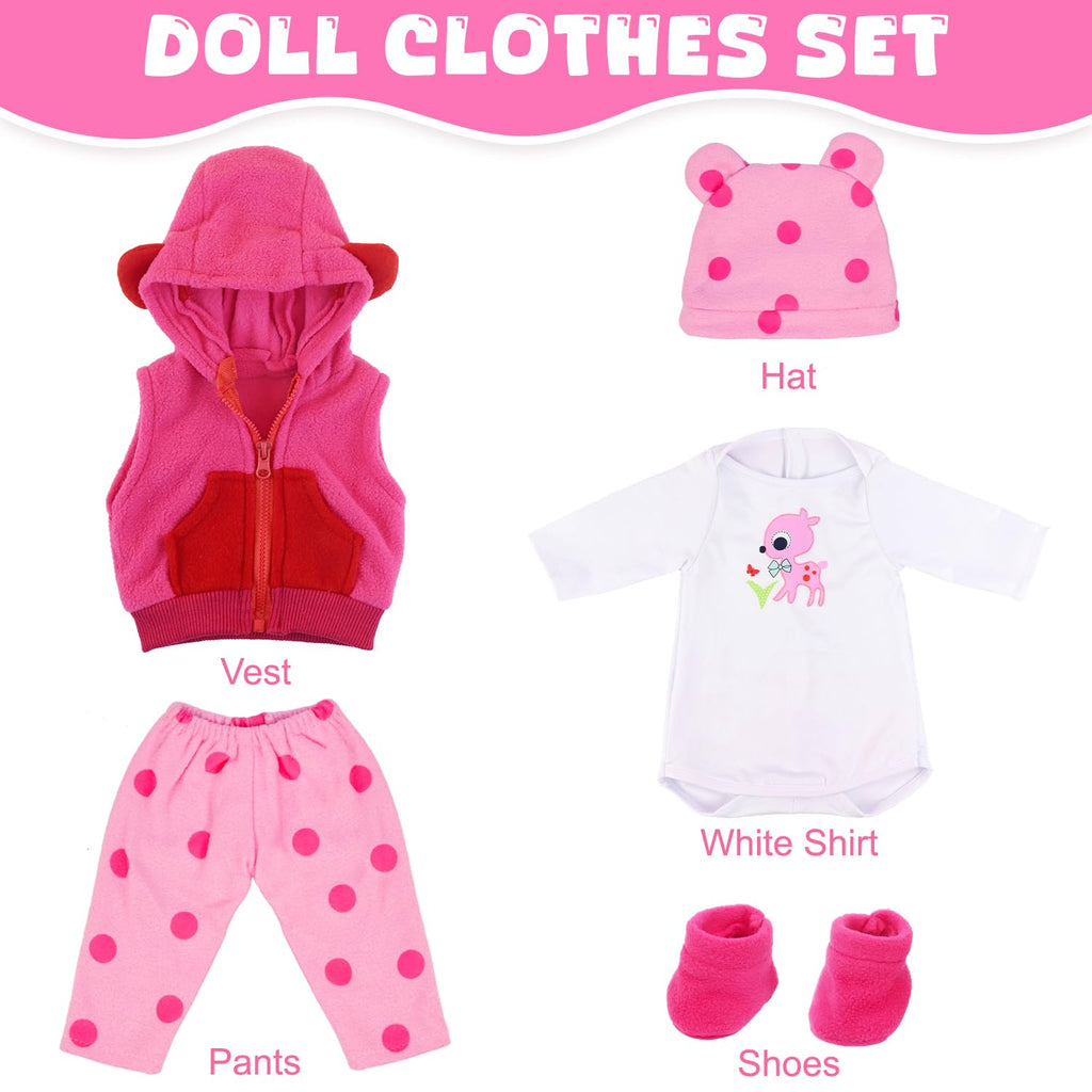 5 Pcs Baby Doll Clothes Set B12019