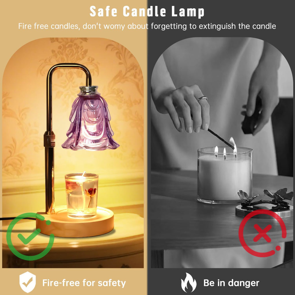 Adjustable Height Dimmable Candle Warmer Lamp with Timer H829