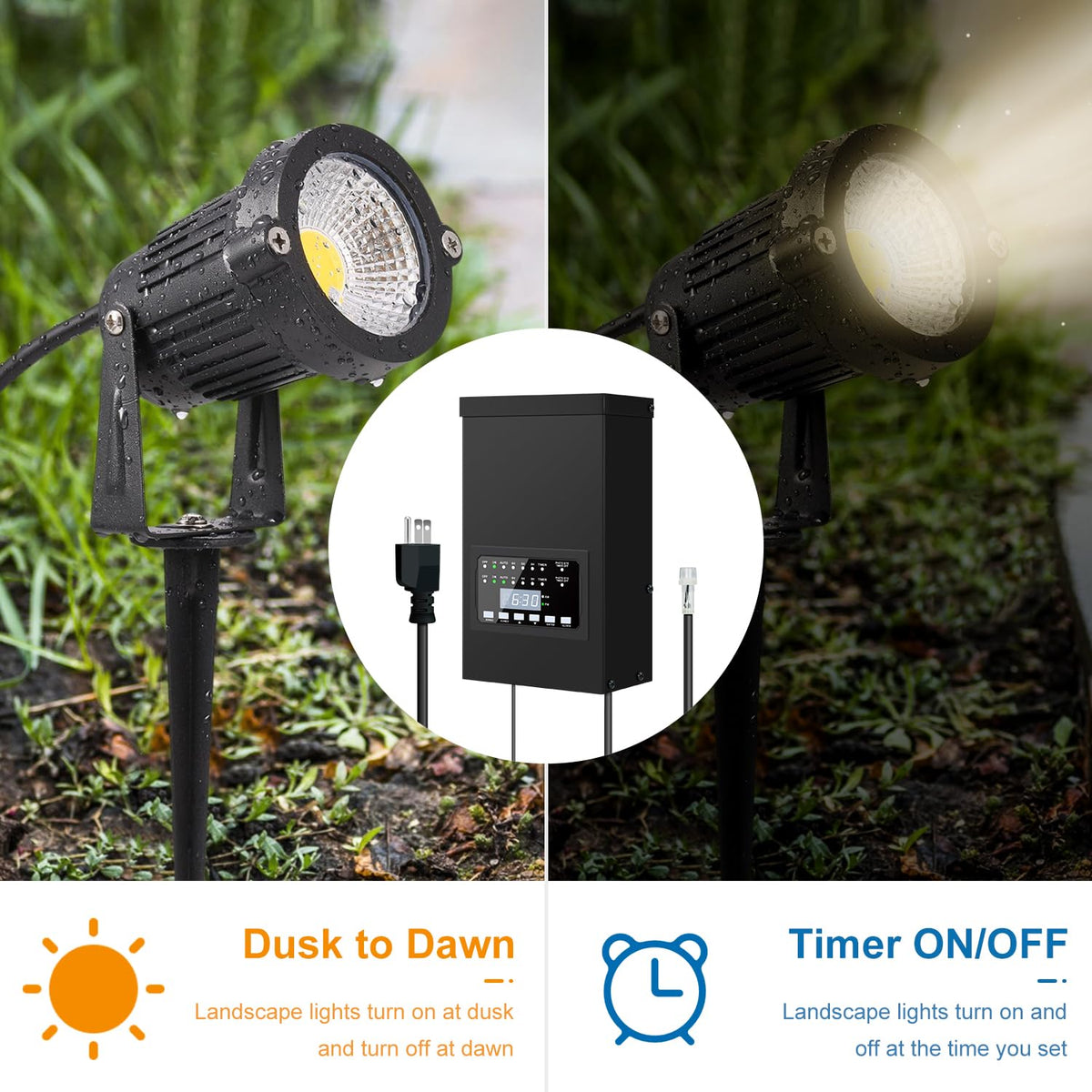 200W Low Voltage Landscape Lighting Transformer I14079