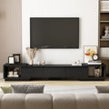 Expandable TV Stand Media Console Table with Three Drawers and Two Open Shelves H102