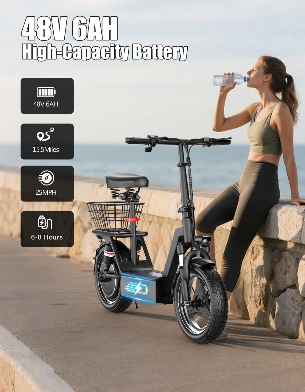 Foldable Electric Scooter with Seat H238