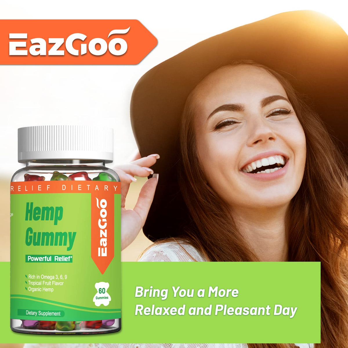 Hemp Gummies 2,000,000 XXL Extra Strength 120 Counts Y70362