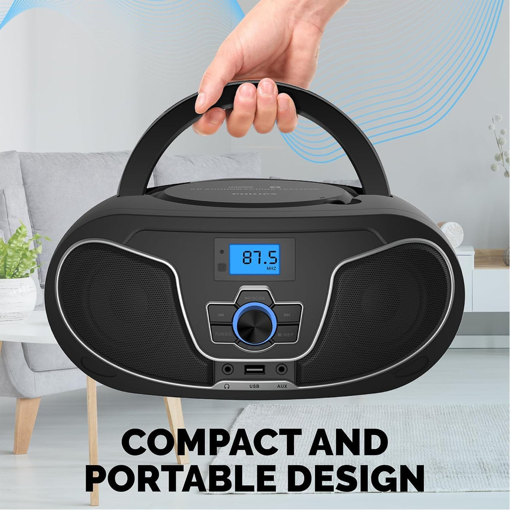Portable Bluetooth CD Player Boombox with FM Radio I8827