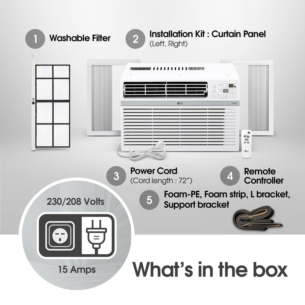 24500 BTU Smart Window Air Conditioner White A506013