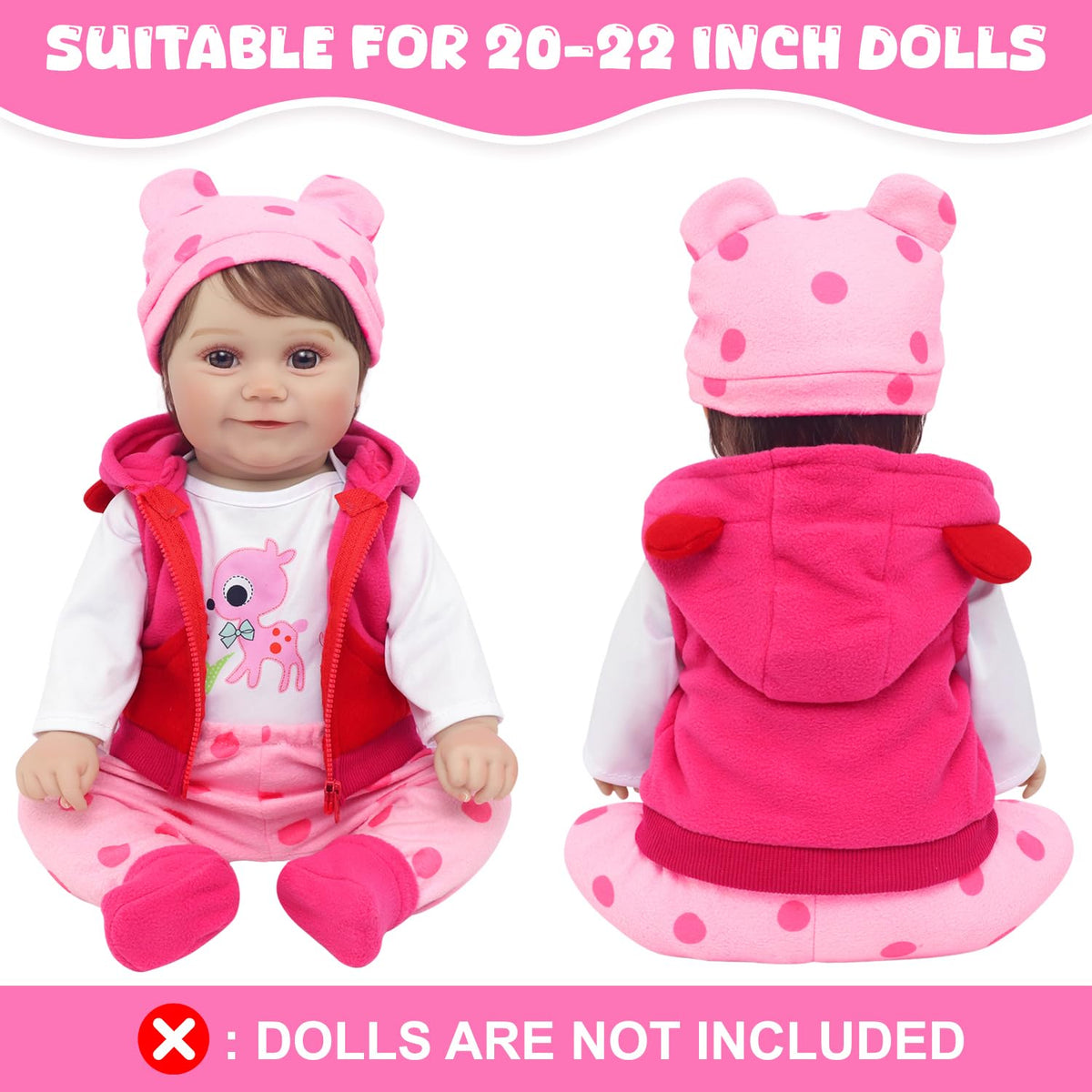 5 Pcs Baby Doll Clothes Set B12019
