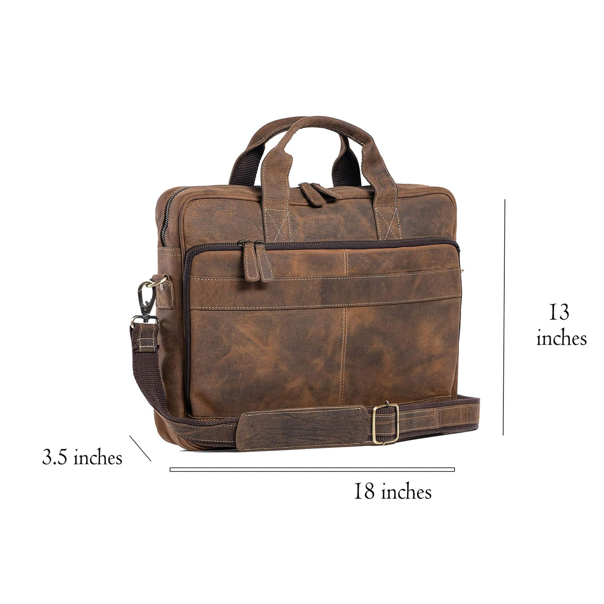 18 Inch Leather Laptop Messenger Bag L3101