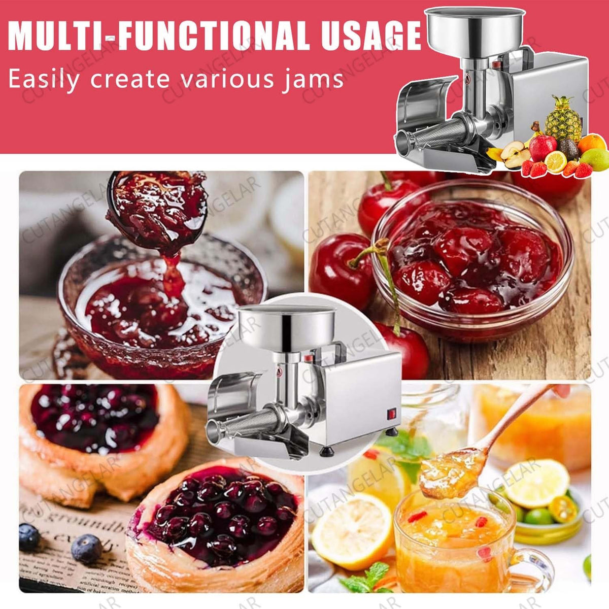 450W Electric Tomato Strainer with Seed Separator I372