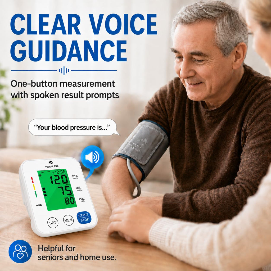 Upper Arm Blood Pressure Monitor with Adjustable Cuff and Backlit Display B3800