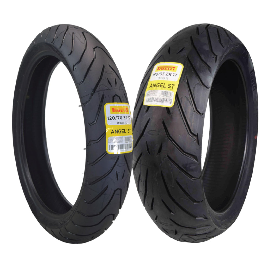 Motorcycle Tire Set 120/70ZR17 58W & 180/55ZR17 73W E847