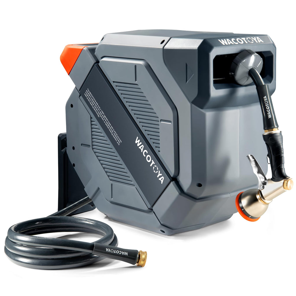 Retractable Garden Hose Reel, 5/8 in x100 ft Heavy Duty Wall Mount W976680