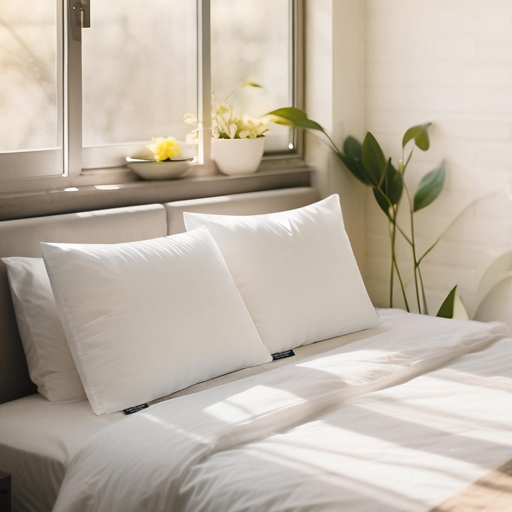 100% Organic Cotton Cover King Size Bed Pillows Set of 2 Y417379