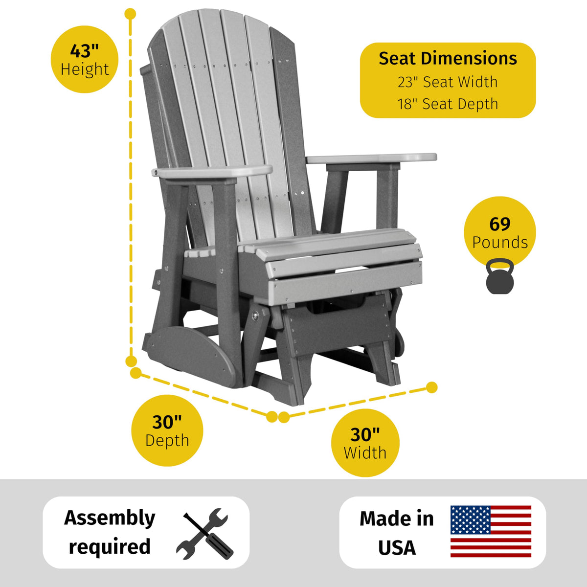 Adirondack Glider Chair D557