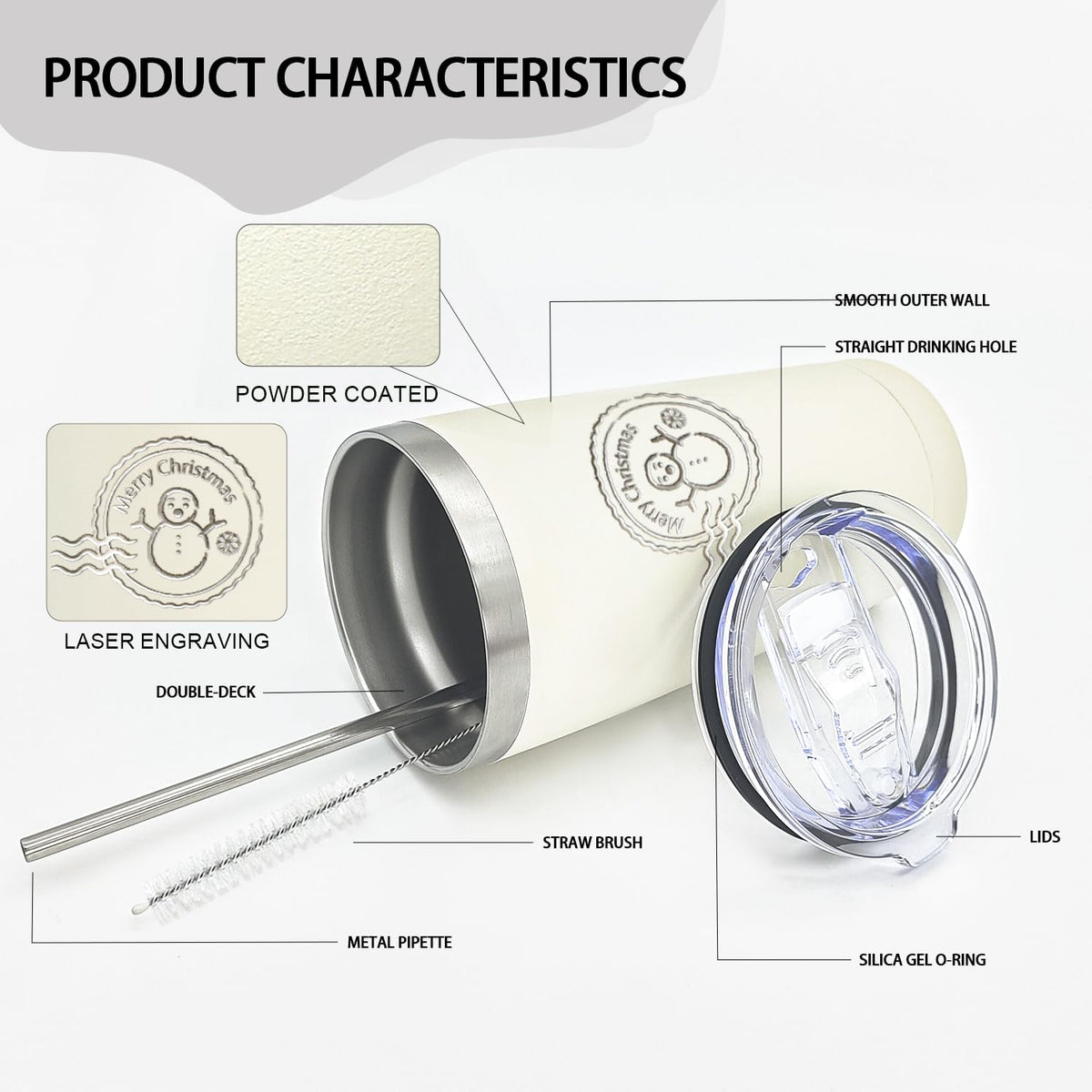 20 Pack Stainless Steel Insulated Tumbler F55653