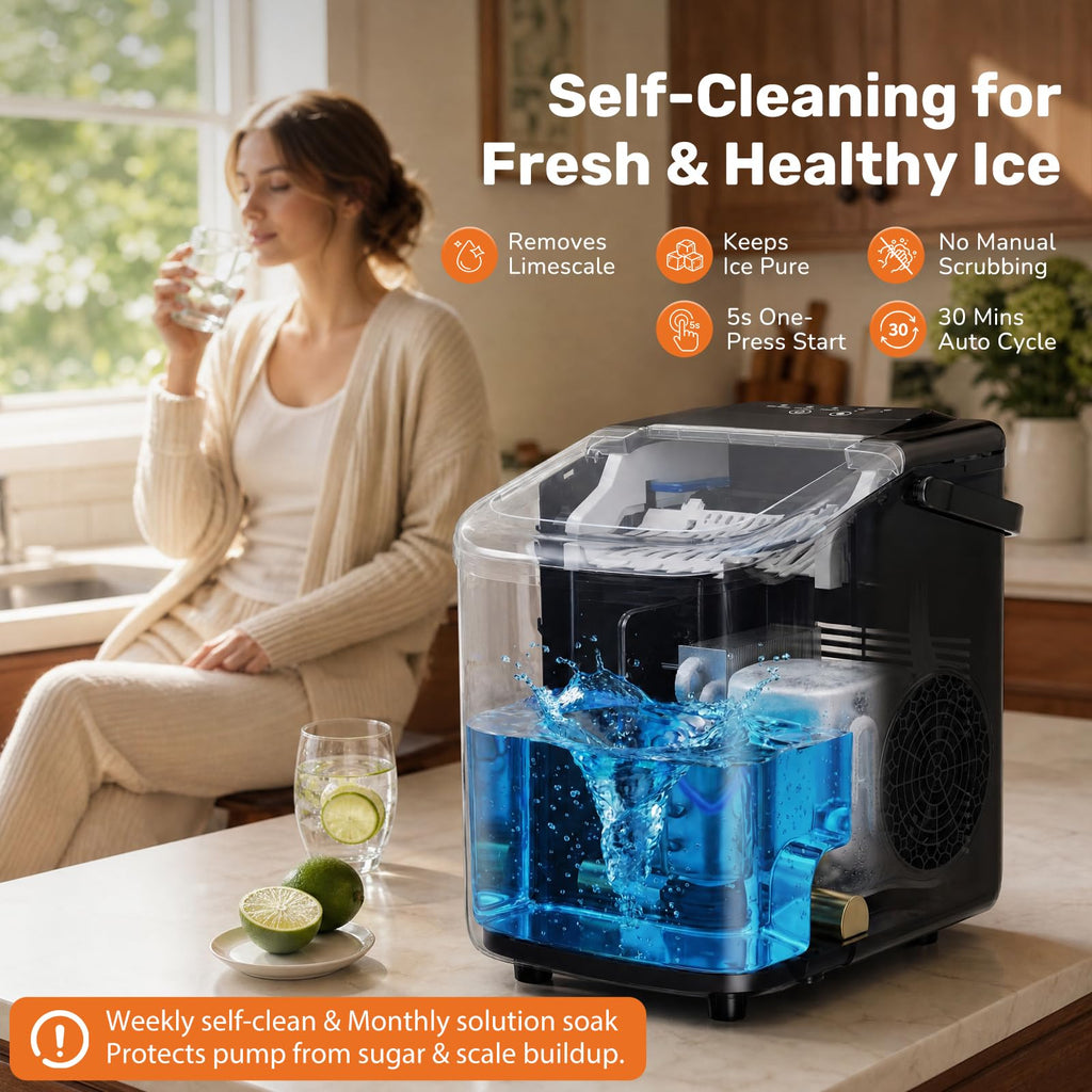 Portable Countertop Ice Maker with Scoop and Basket L85368