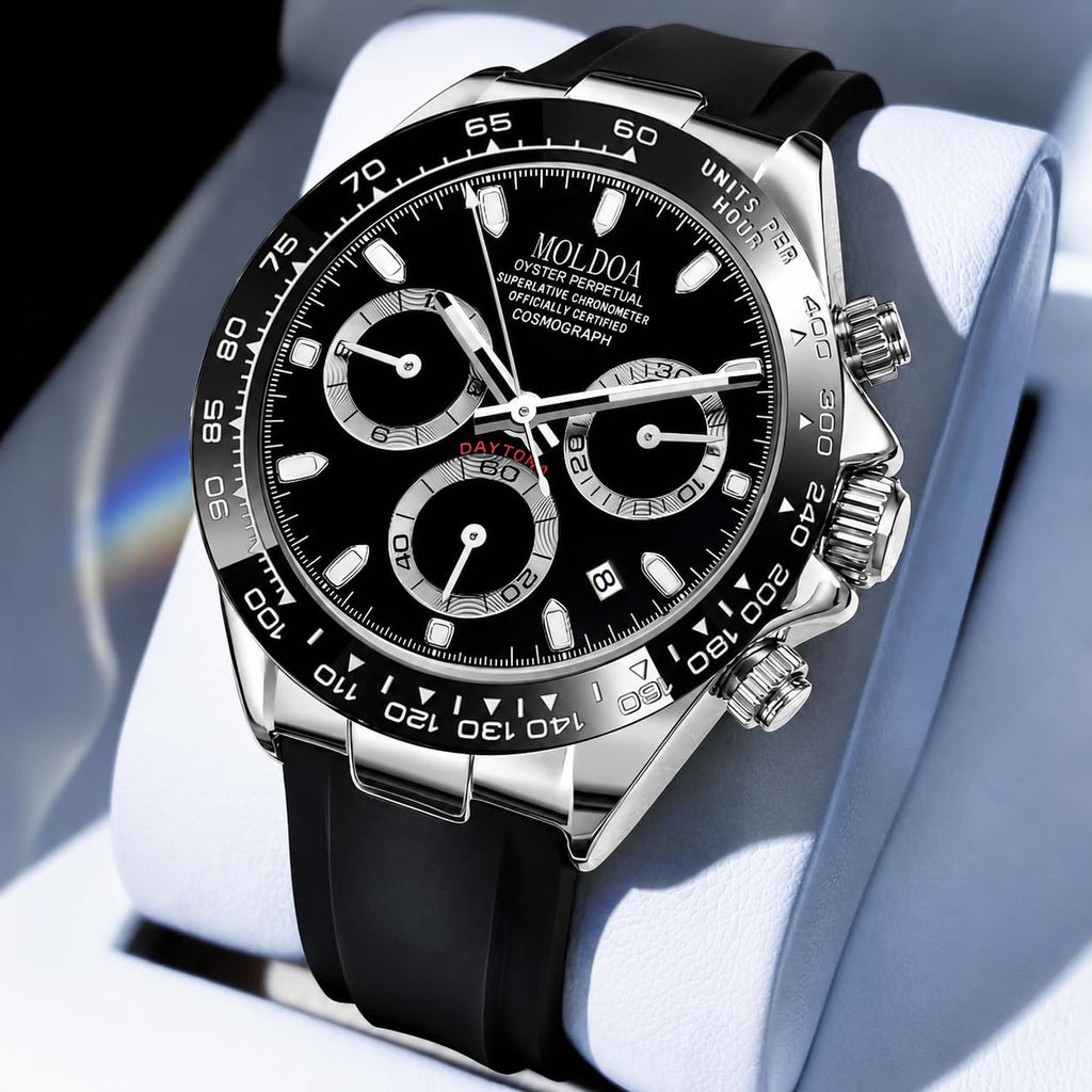 Men's Analog Quartz Chronograph Waterproof Silicone Strap Watch R790572