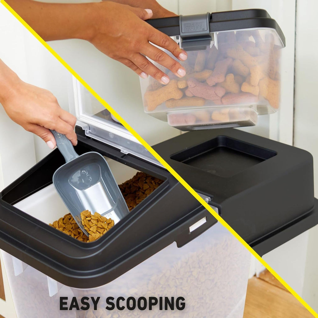 Airtight Dog Food Storage Container with Treat Container and Scoop A45302