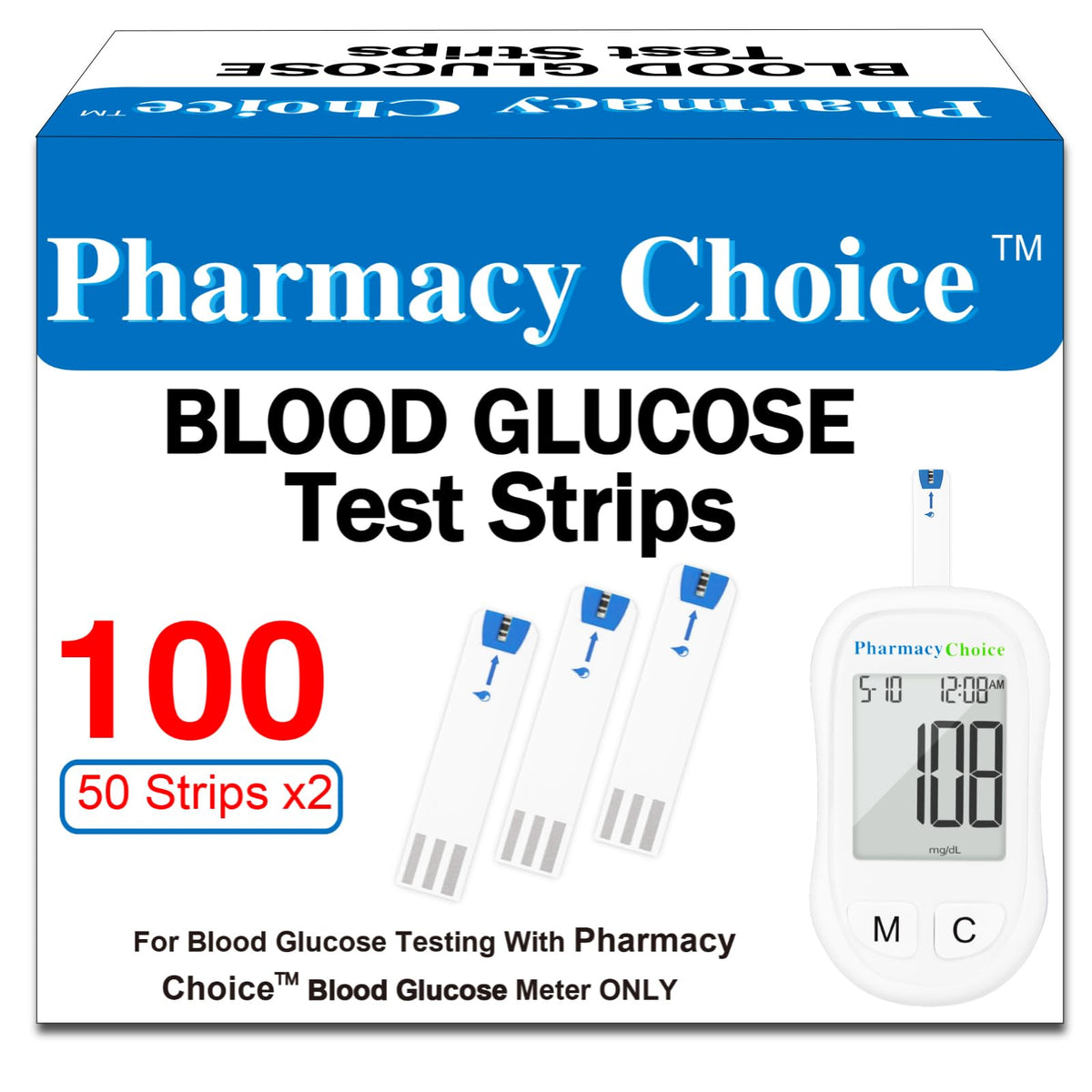 Blood Glucose Test Strips 2 Bottles of 50 Pcs K523