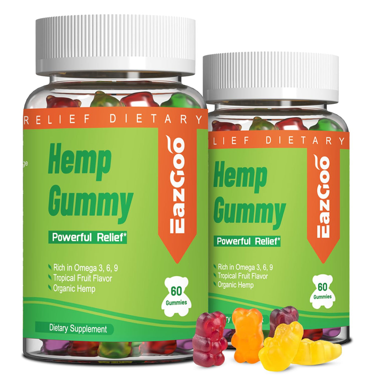 Hemp Gummies 2,000,000 XXL Extra Strength 120 Counts Y70362
