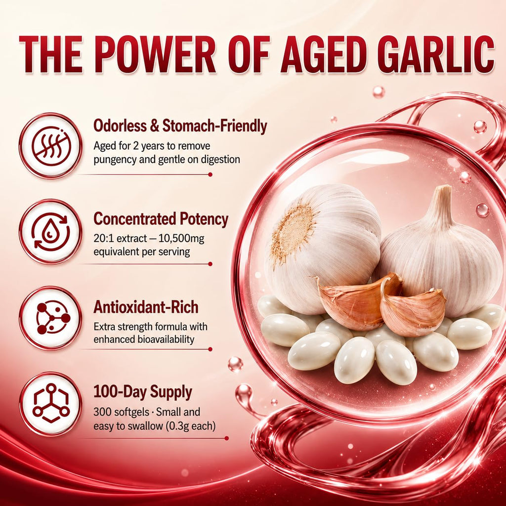 Aged Garlic Extract Supplements, 300 Softgels B54010