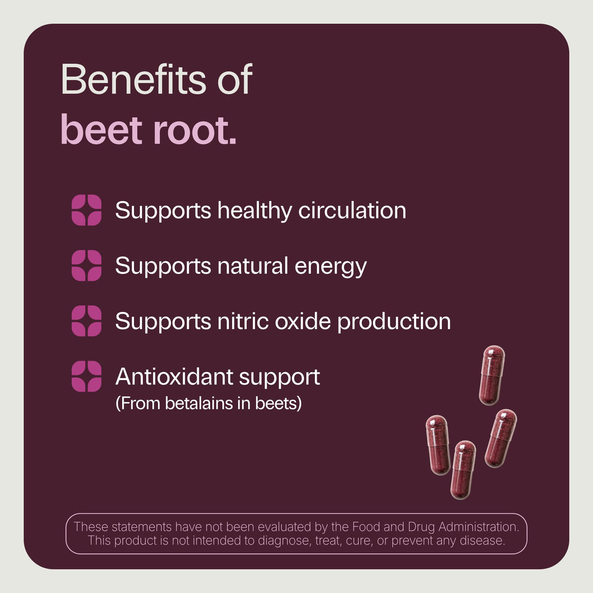 Organic Beet Root Capsules 1300mg 60ct Y701