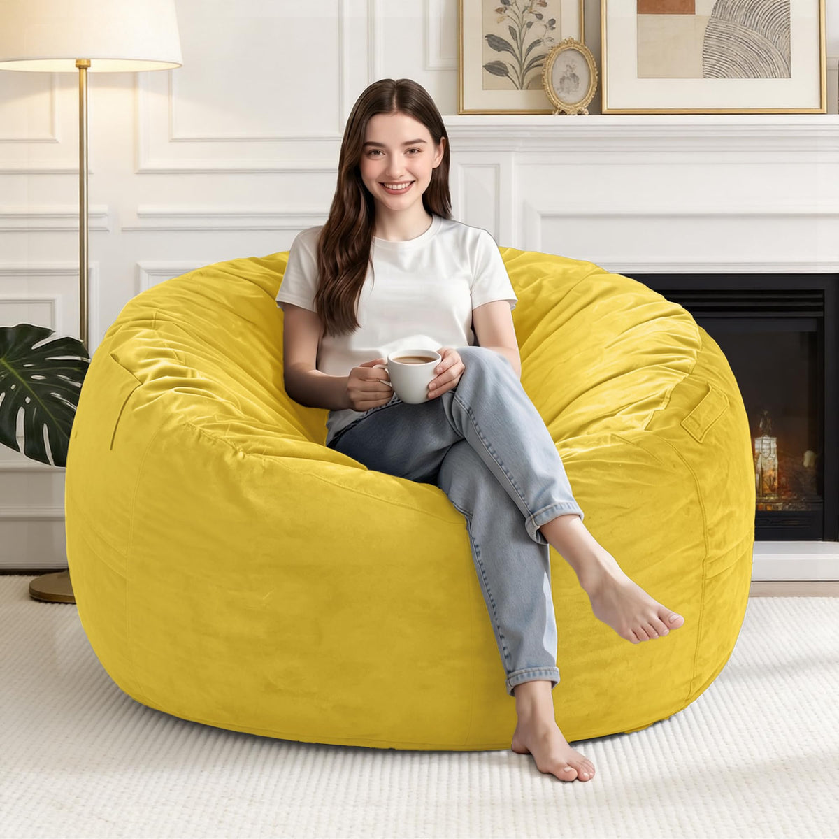 3FT Bean Bag Chair with Washable Cover X280