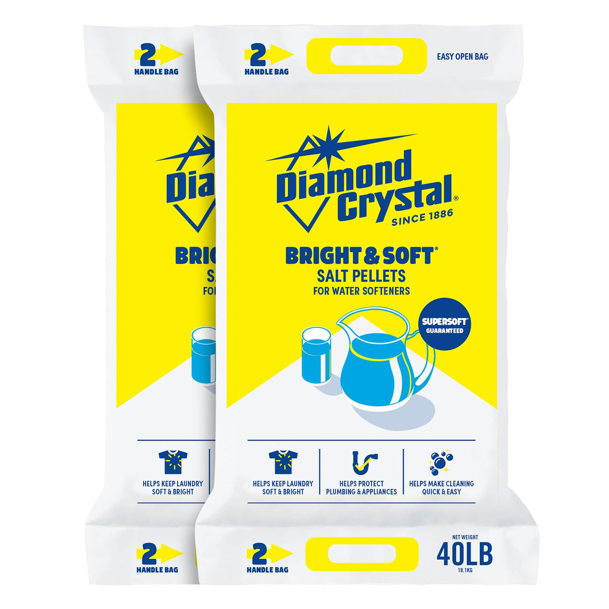 2 Pack Water Softener Salt Pellets, 40 Pounds S133