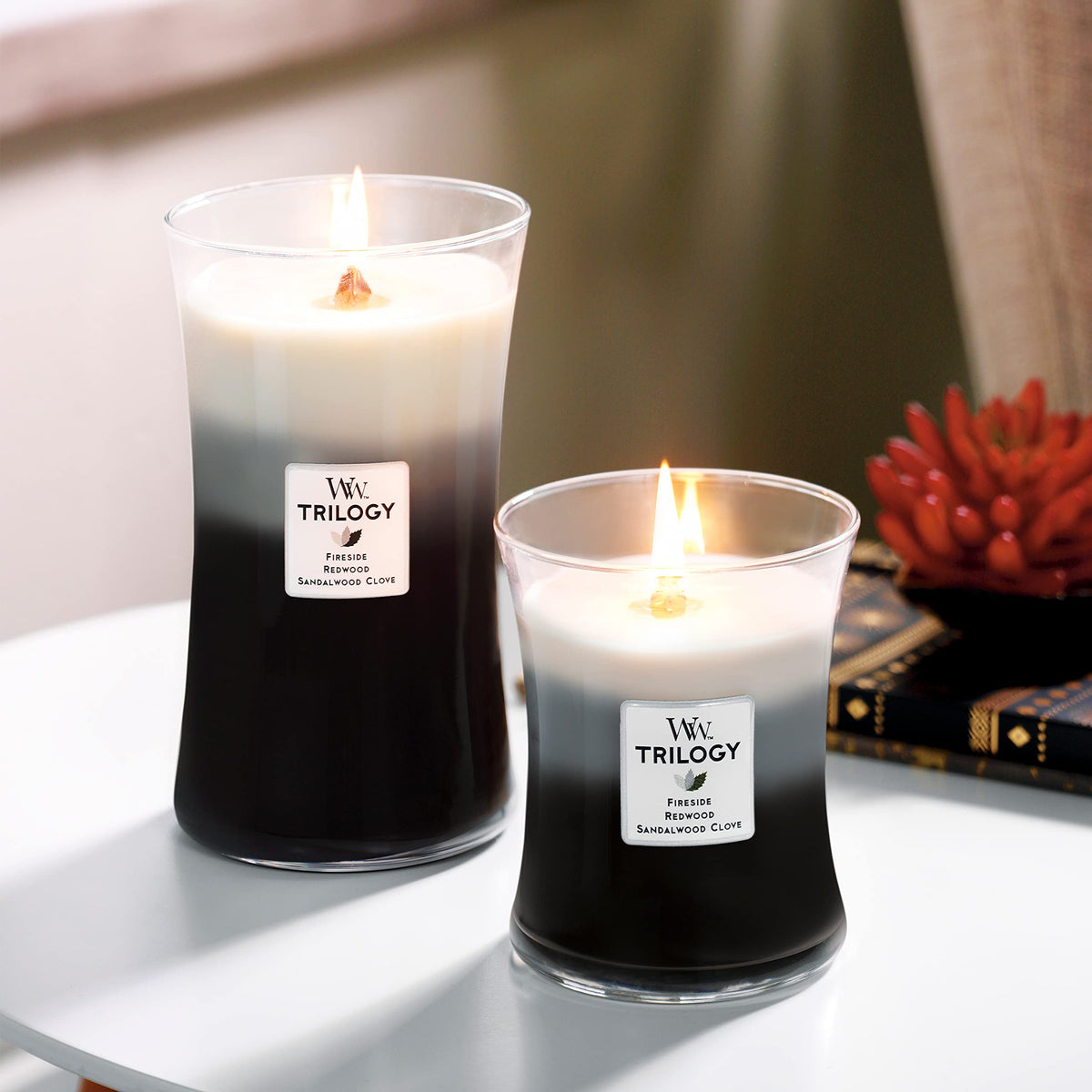 Scented Candle, 16oz Soy Blend Wax Wood Wick B80221